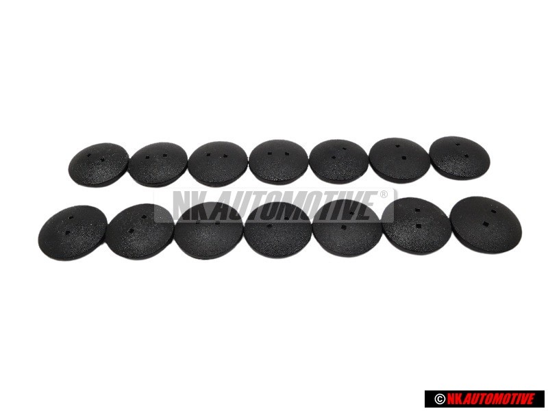 14x Genuine VW Carpet Flooring Press Stud Satin Black - N 9009360101C
