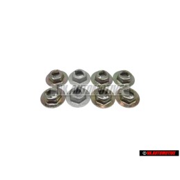 8x Genuine VW Rear Heat Shield Nut, Thread Cutting - N 0386011