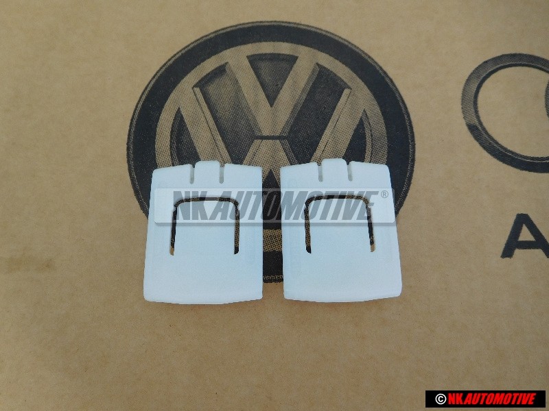 2x Genuine VW Seat Runner Outer Guide Piece Clip Natural Color - 191881213 909