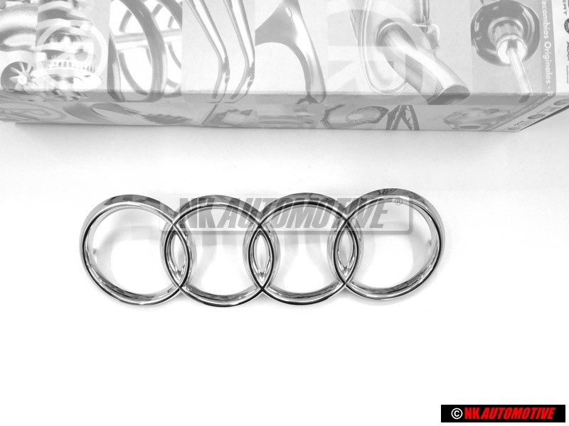 Genuine Audi Rings Front Grill Badge Emblem Chrome - 431853605A