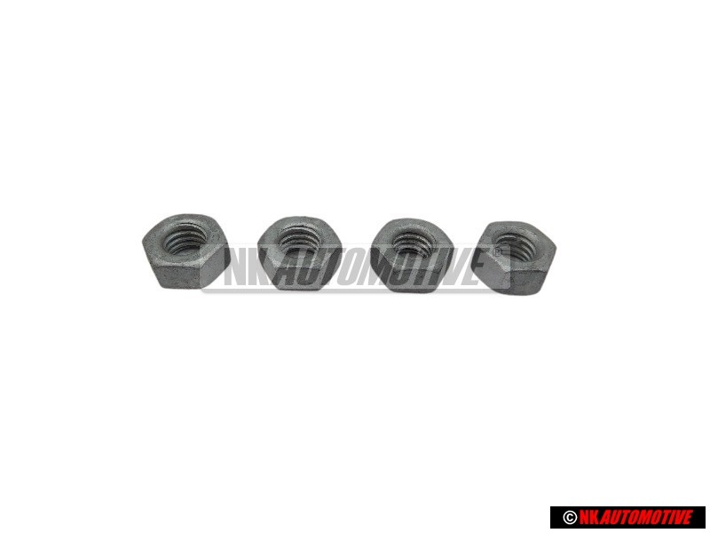 4x Genuine VW Hexagon Nut M6 - N 01100636
