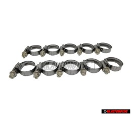 10x Genuine VW Hose Clamp Jubilee 12-22x9x0.4 - N 10258201