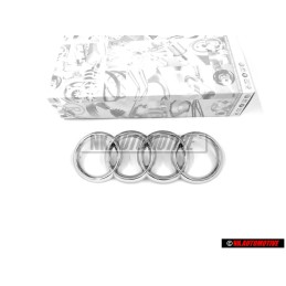 Genuine Audi Rings Front Grill Badge Emblem Chrome - 447853605