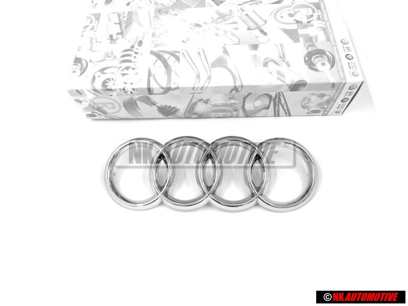 Genuine Audi Rings Front Grill Badge Emblem Chrome - 447853605