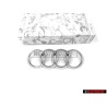 Genuine Audi Rings Front Grill Badge Emblem Chrome - 447853605
