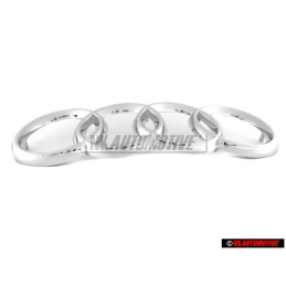 Genuine Audi Rings Front Grill Badge Emblem Chrome - 447853605