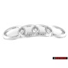 Genuine Audi Rings Front Grill Badge Emblem Chrome - 447853605