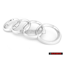 Genuine Audi Rings Front Grill Badge Emblem Chrome - 447853605