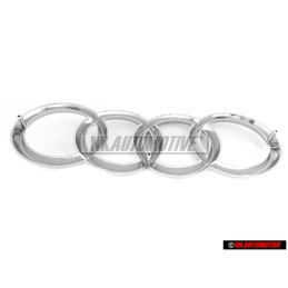 Genuine Audi Rings Front Grill Badge Emblem Chrome - 447853605