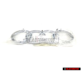 Genuine Audi Rings Front Grill Badge Emblem Chrome - 4D0853605