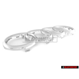 Genuine Audi Rings Front Grill Badge Emblem Chrome - 4D0853605A 2ZZ