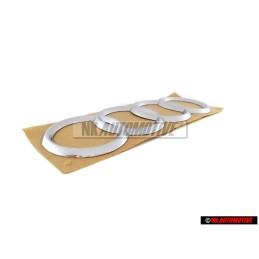 Genuine Audi Rings Rear Boot Badge Emblem Chrome - 4D0853742A 2ZZ