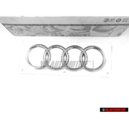 Genuine Audi Rings Rear Boot Badge Emblem Chrome - 4F0853742 2ZZ