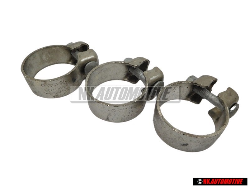 3x Genuine VW Exhaust Clamp 59.5 - 1H0253139D