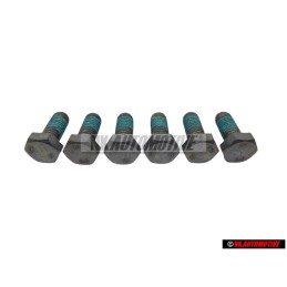 6x Genuine VW Hexagon Head Bolt Self Locking M8x20 - N 01024041