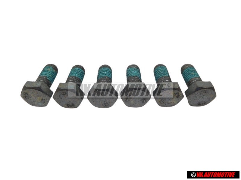 6x Genuine VW Hexagon Head Bolt Self Locking M8x20 - N 01024041