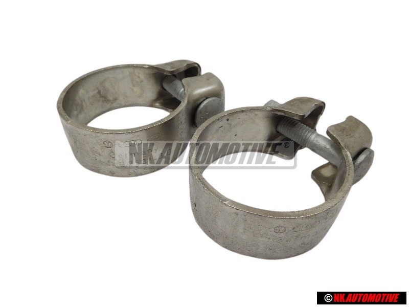 2x Genuine VW Exhaust Clamp 59.5 - 1H0253139D