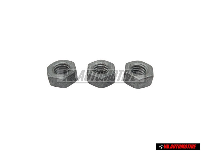 3x Genuine VW Hexagon Nut M6 - N 01100636