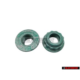2x Genuine VW 12 Point Socket Shouldered Nut Self-Locking - N 90587602