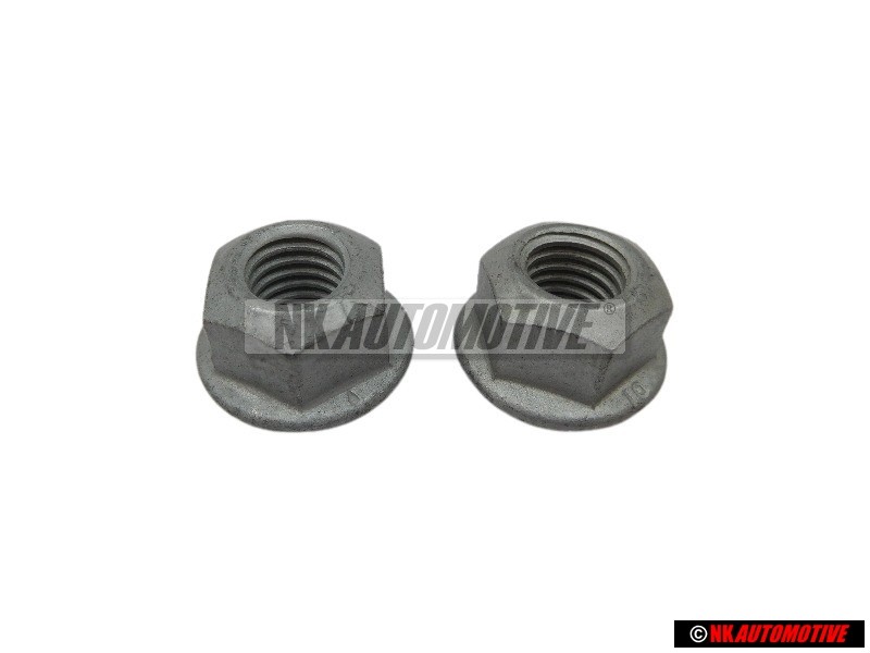 2x Genuine VW Front Suspension Hexagon Collar Nut M10 - N 10286110