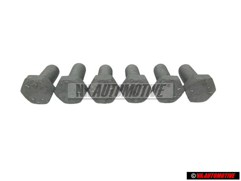 6x Genuine VW Hexagon Bolt M6x15 - N 01021527