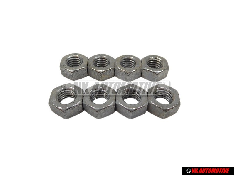 8x Genuine VW Hexagon Nut M8 - N 01100840
