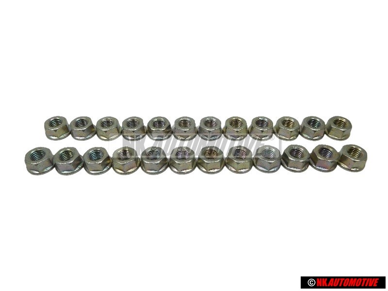 24x Genuine VW Hexagon Collar Nut - N 90279006
