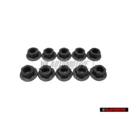 10x Genuine VW Hexagon Collar Nut - N 90175205