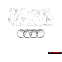 Genuine Audi Rings Front Grill Badge Emblem Chrome - 811853601