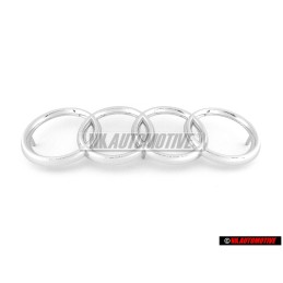 Genuine Audi Rings Front Grill Badge Emblem Chrome - 811853601