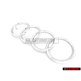 Genuine Audi Rings Front Grill Badge Emblem Chrome - 811853601