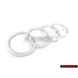 Genuine Audi Rings Front Grill Badge Emblem Chrome - 811853601