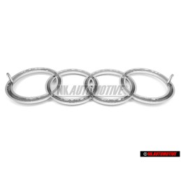 Genuine Audi Rings Front Grill Badge Emblem Chrome - 811853601