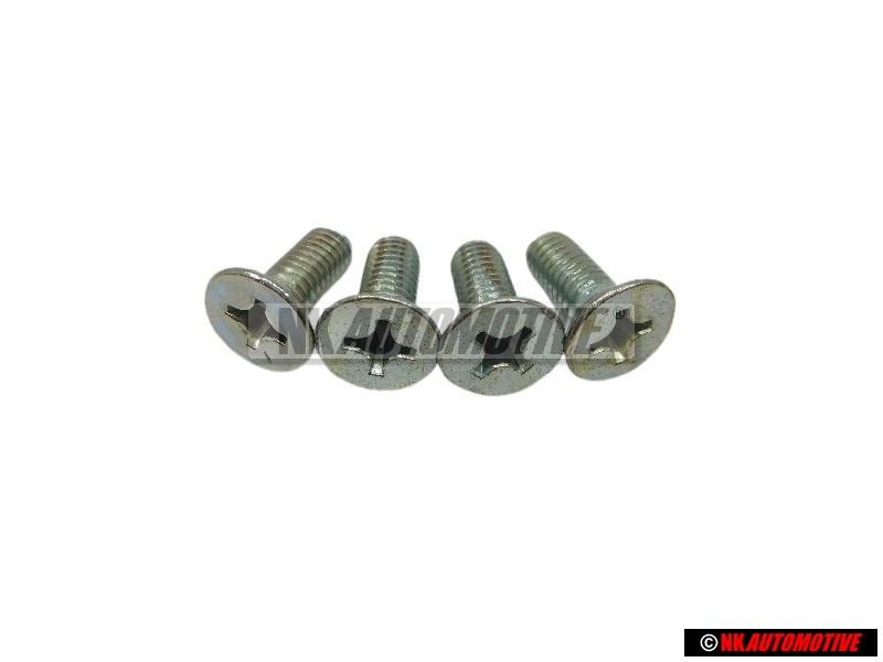 4x Genuine VW Countersunk Bolt M6x15 - N 0142265
