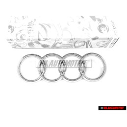 Genuine Audi Rings Front Grill Badge Emblem Chrome - 811853605A