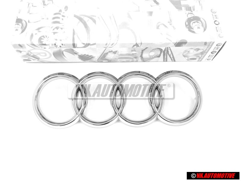 Genuine Audi Rings Front Grill Badge Emblem Chrome - 811853605A