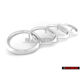 Genuine Audi Rings Front Grill Badge Emblem Chrome - 811853605A