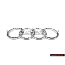 Genuine Audi Rings Front Grill Badge Emblem Chrome - 811853605A