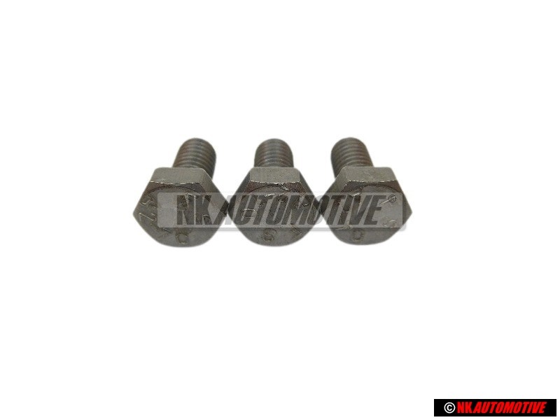 3x Genuine VW Hexagon Bolt M6x12 - N 01021226