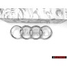 Genuine Audi Rings Front Grill Badge Emblem Chrome - 893853605