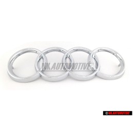 Genuine Audi Rings Front Grill Badge Emblem Chrome - 893853605