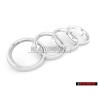 Genuine Audi Rings Front Grill Badge Emblem Chrome - 893853605