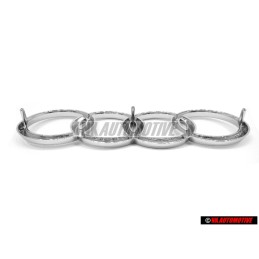 Genuine Audi Rings Front Grill Badge Emblem Chrome - 893853605