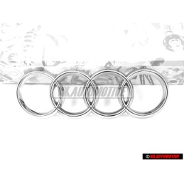 Genuine Audi Rings Front Grill Badge Emblem Chrome - 8L0853605 2ZZ