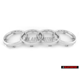 Genuine Audi Rings Front Grill Badge Emblem Chrome - 8L0853605 2ZZ