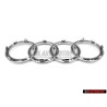 Genuine Audi Rings Front Grill Badge Emblem Chrome - 8L0853605 2ZZ