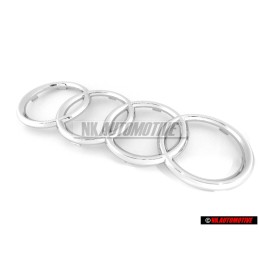 Genuine Audi Rings Front Grill Badge Emblem Chrome - 8N0853605