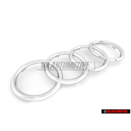 Genuine Audi Rings Front Grill Badge Emblem Chrome - 8N0853605