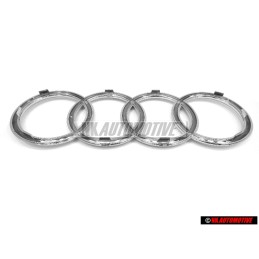Genuine Audi Rings Front Grill Badge Emblem Chrome - 8N0853605