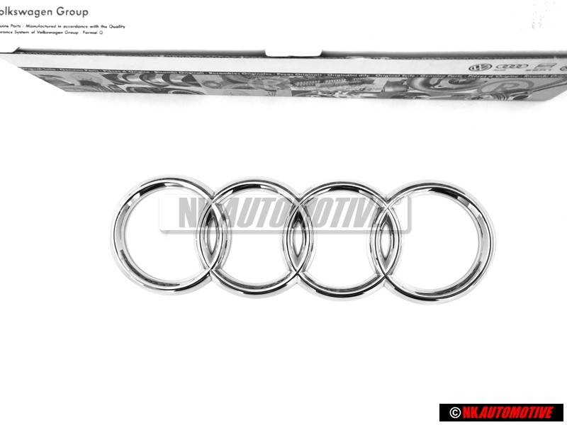 Genuine Audi Rings Rear Boot Badge Emblem Chrome - 8Z0853742 2ZZ